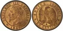 France 1 Centime Napoleon III - Laureate Head -1861 A - PCGS MS 65