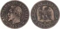France 1 Centime Napoleon III - Nude Head - 1857 W Lille