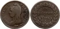 France 1 Decime Dupre - Liberty head - An 5 A Paris