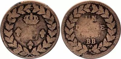 France 1 Decime Louis XVIII - Strasbourg Blockade - 1815 BB