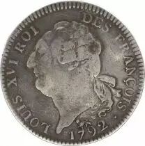 France 1 Ecu de 6 Livres de 6 Livres, Louis XVI - Constitution - 1792 A Paris