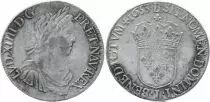 France 1 Ecu Louis XIV - Ecu m&egrave;che longue - 1653 L