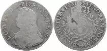 France 1 Ecu Louis XV crowned round arms of France with sprays - 1731 Pau