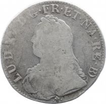 France 1 Ecu Louis XV crowned round arms of France with sprays - 1731 Pau
