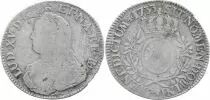 France 1 Ecu Louis XV crowned round arms of France with sprays - 1733 Pau