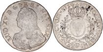 France 1 Ecu Louis XV crowned round arms of France with sprays - 1734 D Lyon