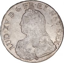 France 1 Ecu Louis XV crowned round arms of France with sprays - 1734 D Lyon