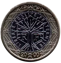 France 1 euro - France 2001