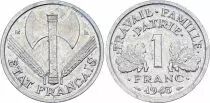 France 1 Franc,  Bazor Etat français- 1943 - Lightweight 1.3g