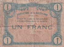 France 1 Franc - Camp de concentration d\'Austro-Allemands et de suspects- Haute-Loire - 1916