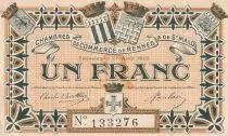 France 1 Franc - Chamber of  Commerce de Rennes et Saint-Malo - 1915