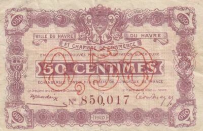 France 1 Franc - Chamber of Commerce - Abbeville - ND (1914-1925)