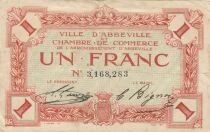France 1 Franc - Chamber of Commerce - Abbeville - ND (1914-1925)