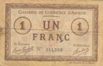 France 1 Franc - Chamber of Commerce - Amiens - 1915
