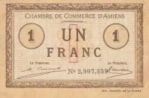 France 1 Franc - Chamber of Commerce - Amiens - 1920