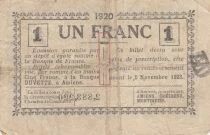 France 1 Franc - Chamber of Commerce - Amiens - 1920
