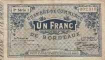 France 1 Franc - Chamber of Commerce - Bordeaux - 1914