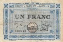 France 1 Franc - Chamber of Commerce - Bordeaux - 1917