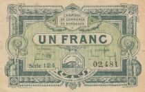 France 1 Franc - Chamber of Commerce - Bordeaux - 1920