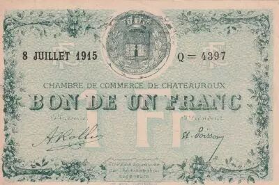 France 1 Franc - Chamber of Commerce - Ch�teauroux - 1915 - S�rie Q 4397