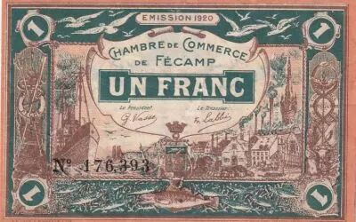 France 1 Franc - Chamber of Commerce - F�camp - 06-08-1920