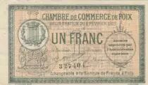 France 1 Franc - Chamber of Commerce - Foix - 02-02-1915 - Serial 327