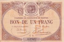 France 1 Franc - Chamber of Commerce - Nantes - Série CE