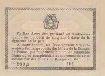 France 1 Franc - Chamber of Commerce of B&eacute;thune - 17-04-1916 - Serial 291
