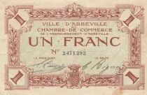 France 1 Franc - Chambre de Commerce - Abbeville - ND (1914-1925)