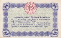 France 1 Franc - Chambre de commerce - Bar-le-Duc - 1917
