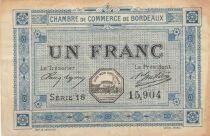 France 1 Franc - Chambre de commerce - Bordeaux - 1917