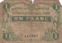 France 1 Franc - Chambre de commerce - Boulogne sur Mer - 01-01-1925