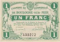 France 1 Franc - Chambre de commerce - Boulogne sur Mer - 04-06- 1920