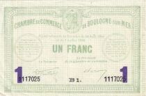 France 1 Franc - Chambre de commerce - Boulogne sur Mer - 14-08-1914 - S&eacute;rie B1