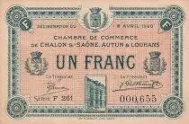 France 1 Franc - Chambre de commerce - Chalon-sur-saône - 05-11-1918 - Série D 159