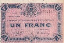 France 1 Franc - Chambre de Commerce - Ch&acirc;teauroux - 1918