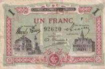 France 1 Franc - Chambre de commerce - Limoges -  1918 - Série F