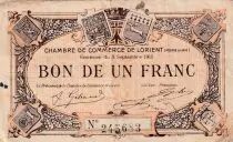 France 1 Franc - Chambre de commerce - Lorient - 1915