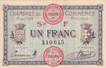 France 1 Franc - Chambre de Commerce - Macon - Bourg - 1921 - S&eacute;rie F