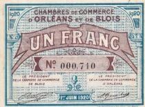 France 1 Franc - Chambre de Commerce - Orl&eacute;ans - Blois - 01-06-1920