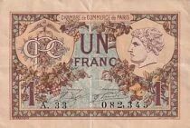 France 1 Franc - Chambre de commerce - Paris - 10-03-1920 - S&eacute;rie A.33