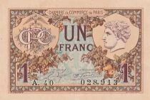 France 1 Franc - Chambre de commerce - Paris - 10-03-1920 - S&eacute;rie A.40