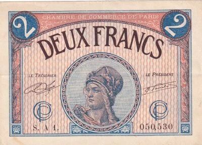 France 1 Franc - Chambre de commerce - Paris - 10-03-1920 - S�rie S.A1