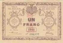 France 1 Franc - Chambre de commerce - Rouen - 1915 - Serial 036