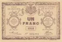 France 1 Franc - Chambre de commerce - Rouen - 1916 - Small Number