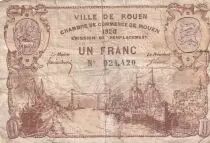 France 1 Franc - Chambre de Commerce - Rouen - Emission de remplacement - 1920