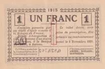 France 1 Franc - Chambre de commerce d\'Amiens - 1915 - N 0 829 762