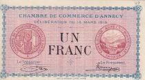 France 1 Franc - Chambre de Commerce d\'Annecy - 14-03-1916 - S&eacute;rie 167