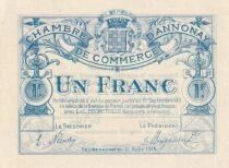 France 1 Franc - Chambre de Commerce d\'Annonay - 31-08-1914 - Non &eacute;mis