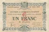 France 1 Franc - Chambre de Commerce d\'Avignon - 1914 - Numéro 184